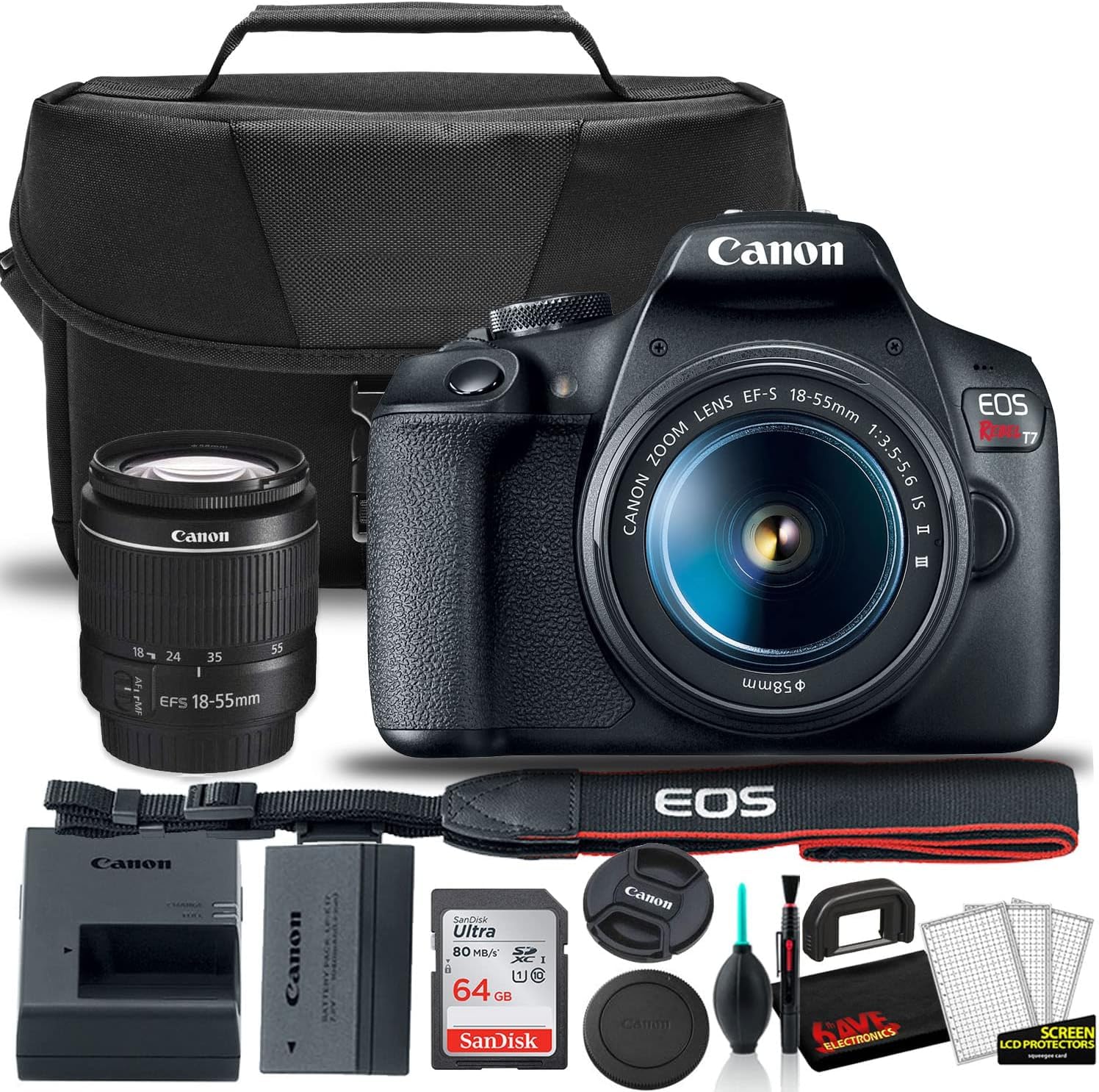 Amazon.com : Canon EOS Rebel T7 DSLR Camera with 18-55mm Lens